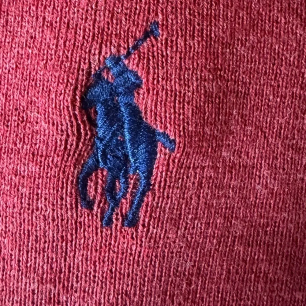 Polo by Ralph Lauren red Pima cotton v-neck sweater Size Large